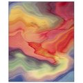 Safavieh 8 x 10 ft. Large Rectangle Paint Brush Power Loomed Rug, Fuchsia and Yellow PTB123A-8